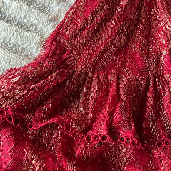 Red & Gold Dress - Large - Picture 2 of 4